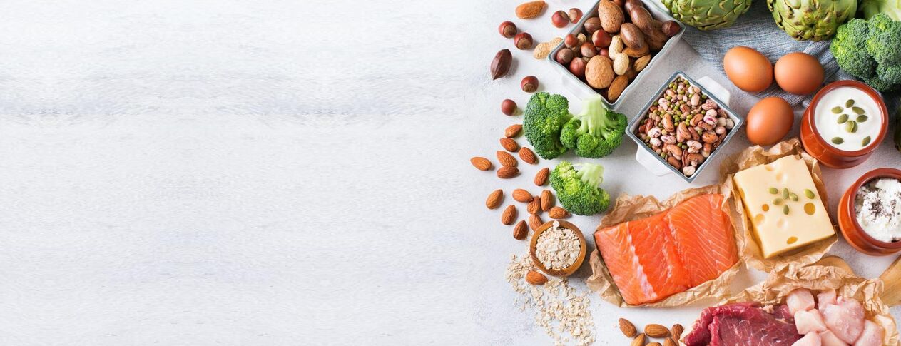 Produkte für eine Proteindiät